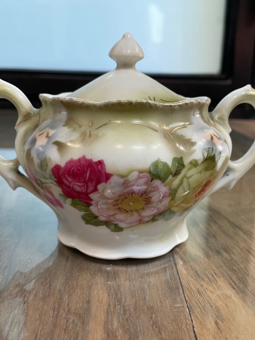 Antique China Sugar Bowl